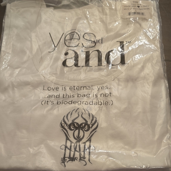 We Are HaH FP Haht Tank White Embroidered Black Logo Small NWT Organic Cotton - Picture 2 of 3